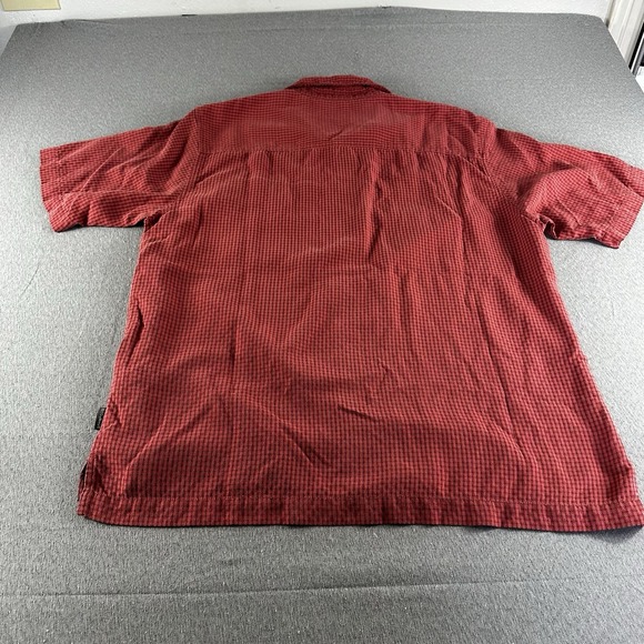 Woolrich Shirt Mens L Button Up Short Sleeve Check Fishing Modal Polyester - Picture 8 of 9